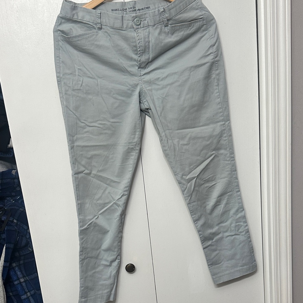GAP Women's Light Blue Ankle Khakis